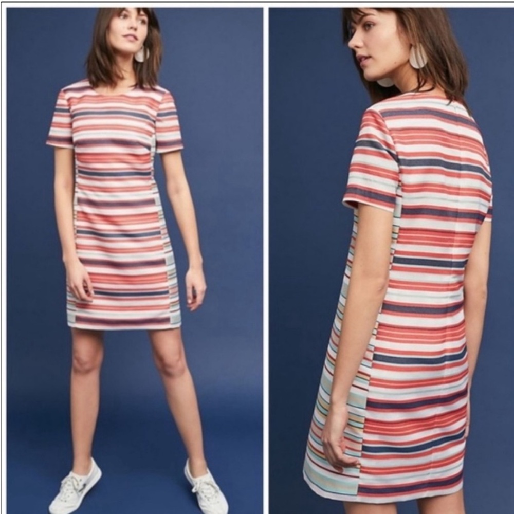 Hutch - Anthropologie striped shift dress XS-Petite
